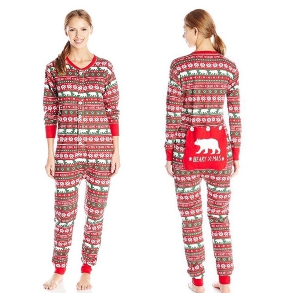 Little Blue House By Hatley Berry X-mas Union Suit Women's XS/TP Red